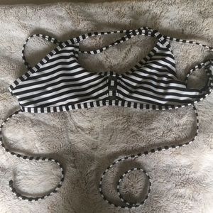 Jolyn striped tie bikini top